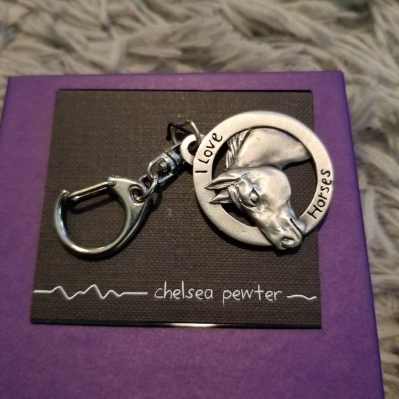 NWT Horse keychain, Chelsea Pewter - Picture 2 of 2